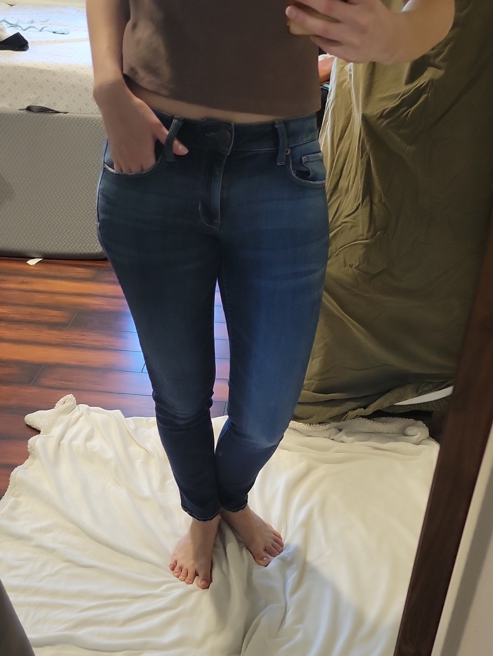 AEO Women's Dark Blue Skinny Jeans